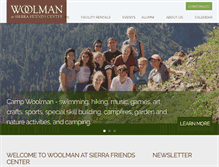 Tablet Screenshot of camp.woolman.org